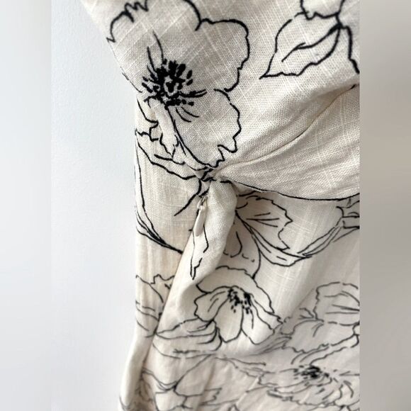 LUSH Puff Sleeve Floral Babydoll Dress Sz Small Sweetheart Button Front Milkmaid - Picture 11 of 13